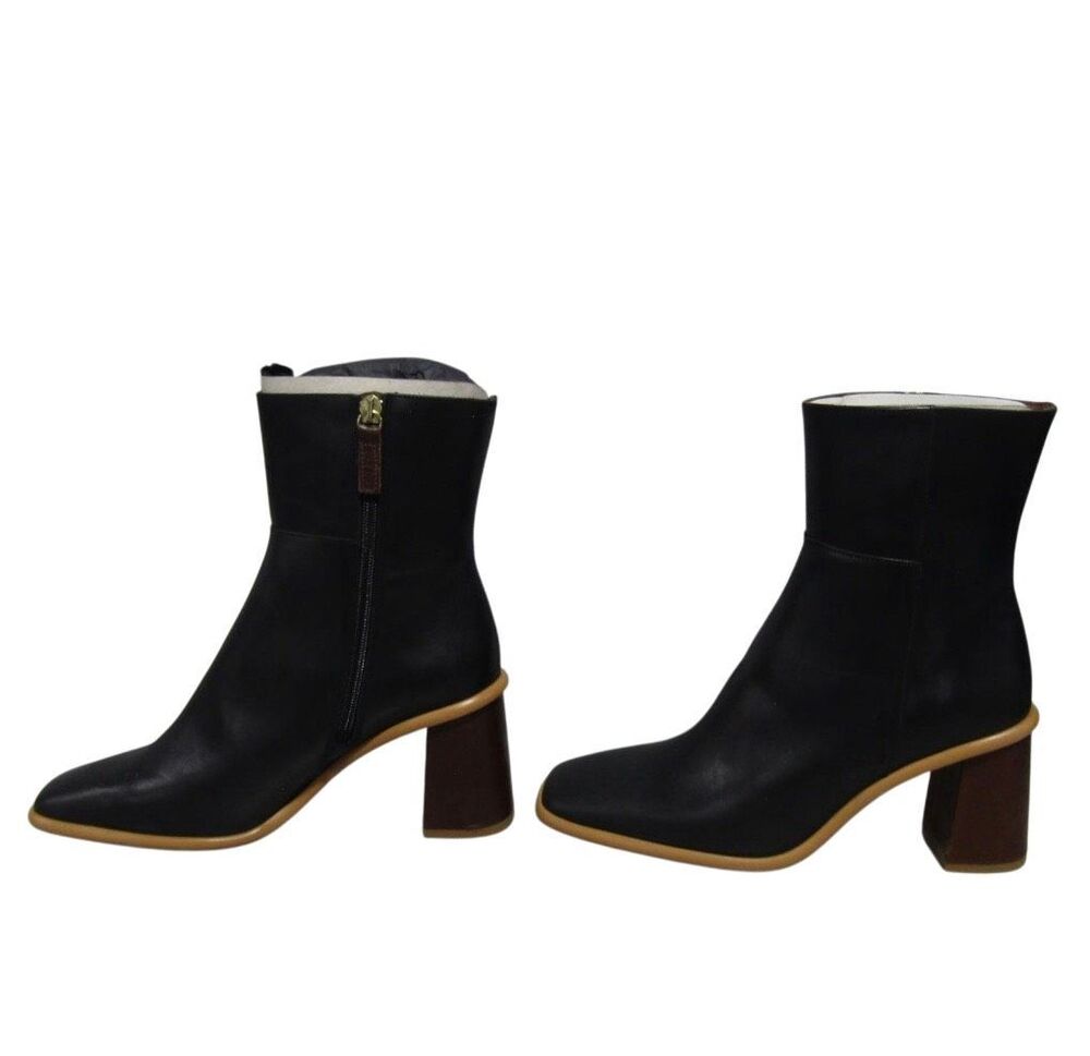 Alohas West Vintage Black Leather Boots 39 - Picture 8 of 11